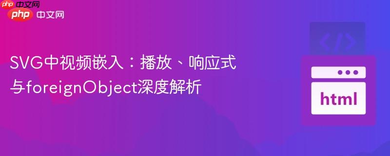 SVG中视频嵌入:播放、响应式与foreignObject深度解析