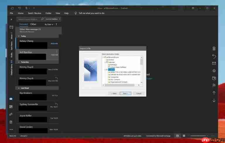 Win10如何将联系人导入Outlook？