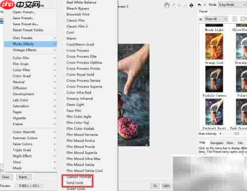 如何使用ColorStyle金色滤镜