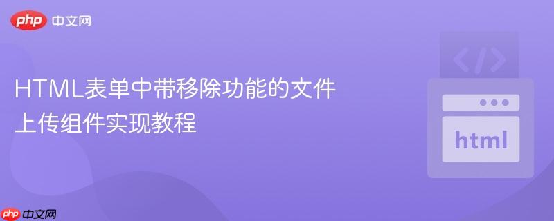 HTML表单中带移除功能的文件上传组件实现教程