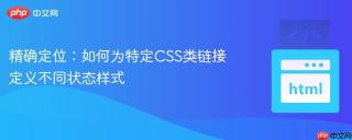 精确定位：如何为特定CSS类链接定义不同状态样式