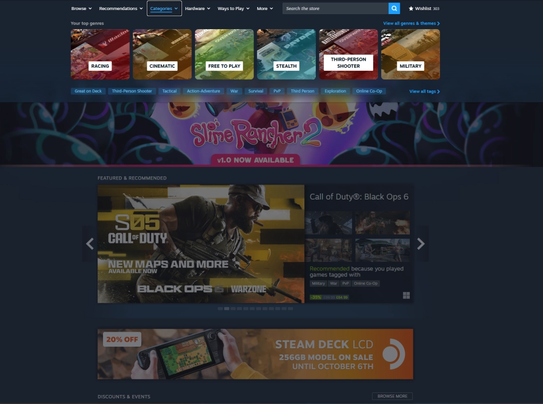 更偏向移动端？Steam新版商店页引国外玩家批评