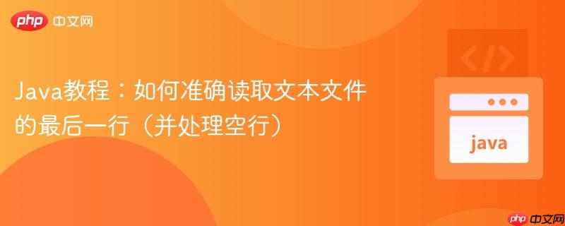 Java教程：如何准确读取文本文件的最后一行（并处理空行）