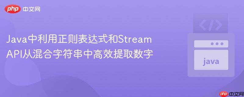 Java中利用正则表达式和Stream API从混合字符串中高效提取数字