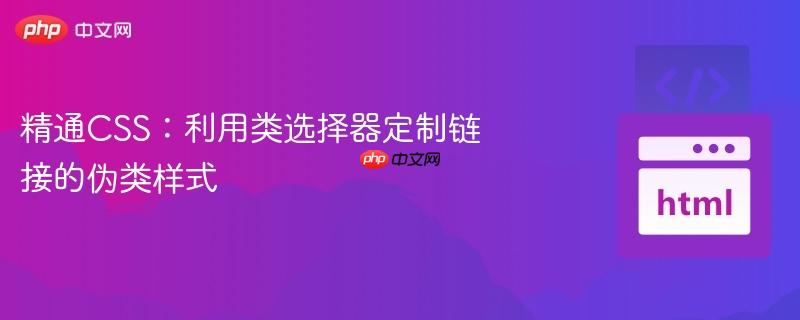 精通CSS：利用类选择器定制链接的伪类样式