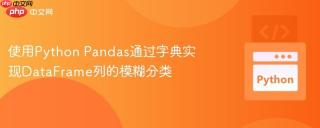 使用Python Pandas通过字典实现DataFrame列的模糊分类