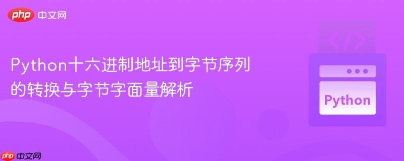 Python十六进制地址到字节序列的转换与字节字面量解析
