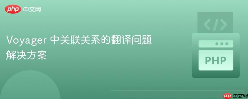 voyager 中关联关系的翻译问题解决方案