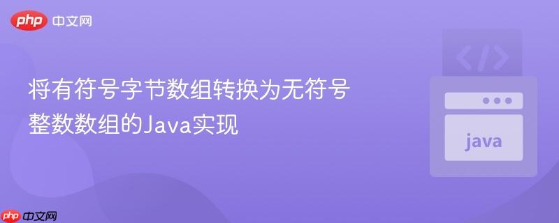 将有符号字节数组转换为无符号整数数组的Java实现