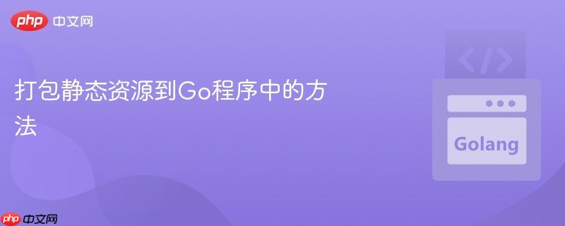 打包静态资源到Go程序中的方法