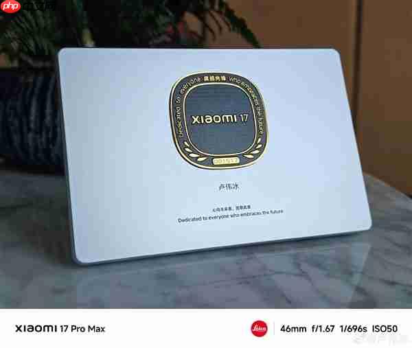 卢伟冰晒小米17系列定制实体勋章:限量10000份 极具收藏价值