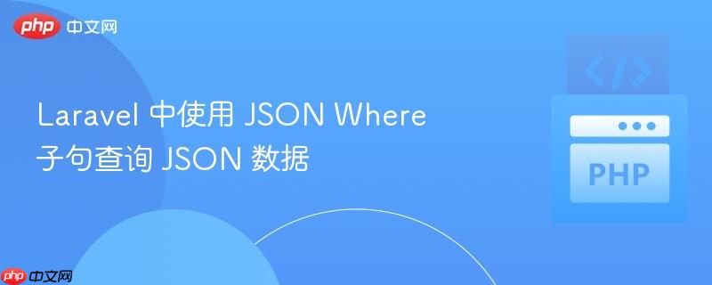 laravel 中使用 json where 子句查询 json 数据