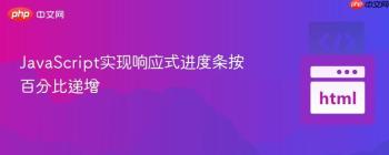JavaScript实现响应式进度条按百分比递增