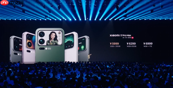 5999元起!小米17 Pro Max正式发布:首发秒享背屏 全面对标iPhone 17 Pro Max