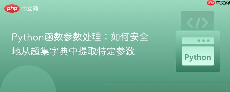 Python函数参数处理：如何安全地从超集字典中提取特定参数