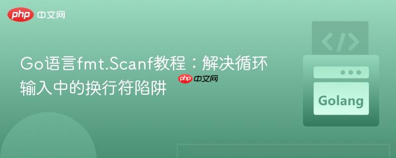 Go语言fmt.Scanf教程:解决循环输入中的换行符陷阱