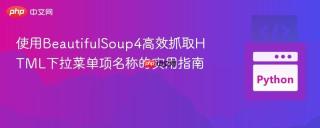 使用BeautifulSoup4高效抓取HTML下拉菜单项名称的实用指南