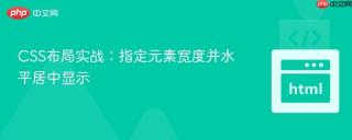 CSS布局实战：指定元素宽度并水平居中显示