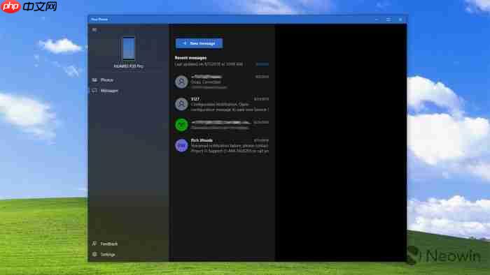 微软为Win10 Your Phone应用新增三个功能