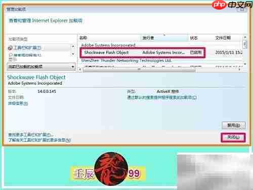 如何解除Adobe Flash禁用