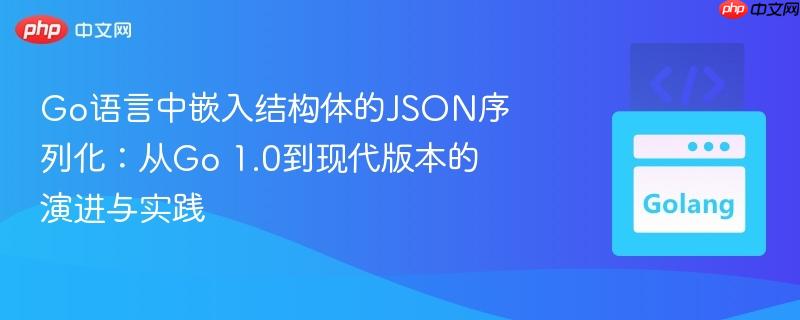 Go语言中嵌入结构体的JSON序列化：从Go 1.0到现代版本的演进与实践