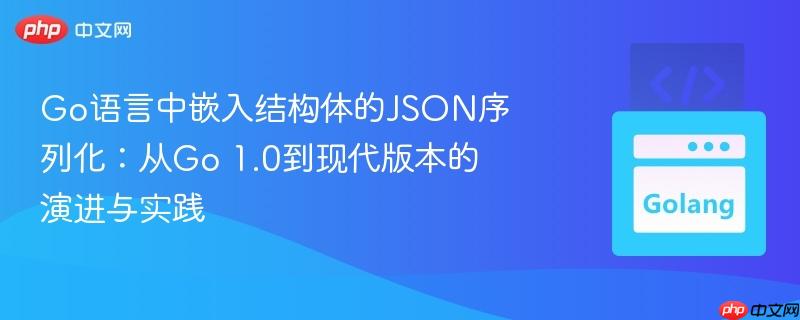 Go语言中嵌入结构体的JSON序列化:从Go 1.0到现代版本的演进与实践