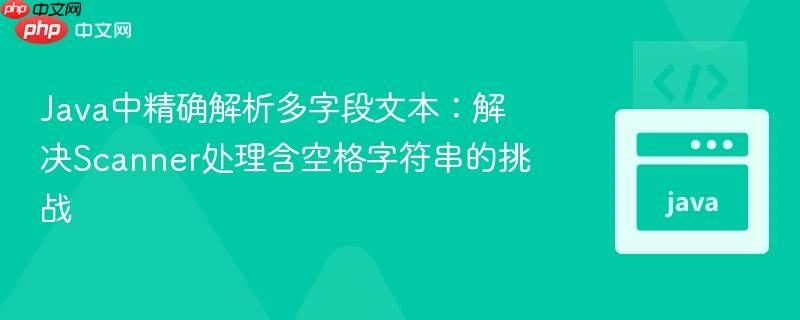 Java中精确解析多字段文本：解决Scanner处理含空格字符串的挑战