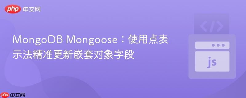 MongoDB Mongoose：使用点表示法精准更新嵌套对象字段

