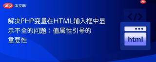 解决PHP变量在HTML输入框中显示不全的问题：值属性引号的重要性