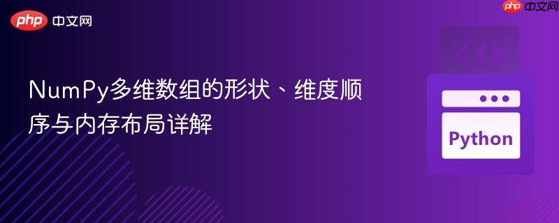 NumPy多维数组的形状、维度顺序与内存布局详解