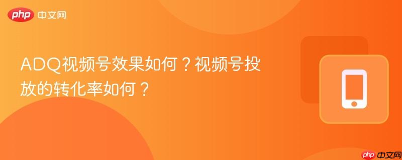 ADQ视频号效果如何?视频号投放的转化率如何?