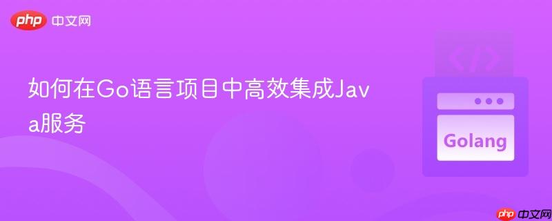 如何在Go语言项目中高效集成Java服务