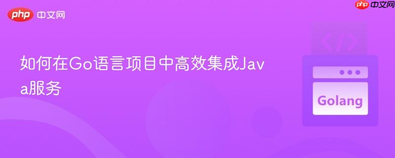 如何在Go语言项目中高效集成Java服务