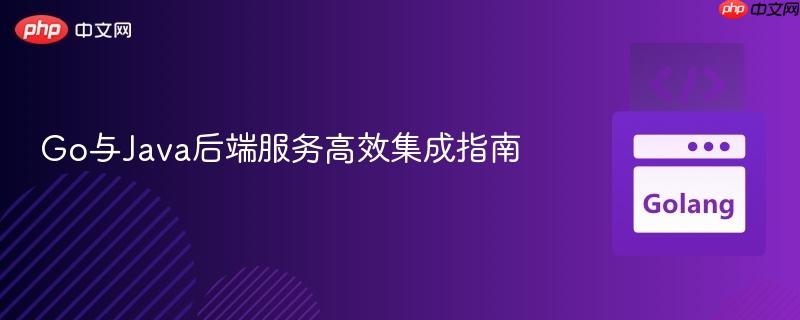 Go与Java后端服务高效集成指南