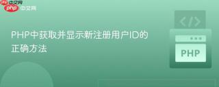 PHP中获取并显示新注册用户ID的正确方法