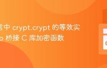 Go 语言中 crypt.crypt 的等效实现：cgo 桥接 C 库加密函数