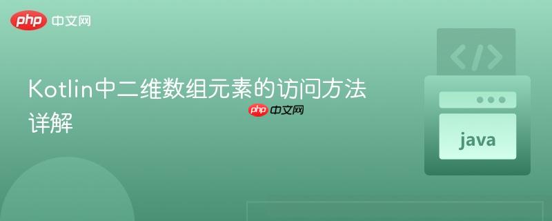 Kotlin中二维数组元素的访问方法详解