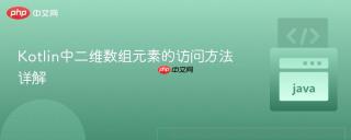 Kotlin中二维数组元素的访问方法详解