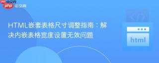 HTML嵌套表格尺寸调整指南：解决内嵌表格宽度设置无效问题