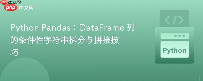 Python Pandas:DataFrame 列的条件性字符串拆分与拼接技巧