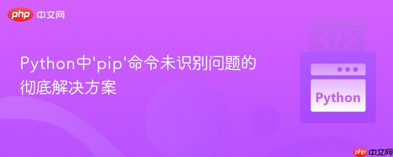 Python中'pip'命令未识别问题的彻底解决方案