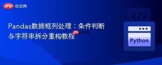 Pandas数据框列处理：条件判断与字符串拆分重构教程