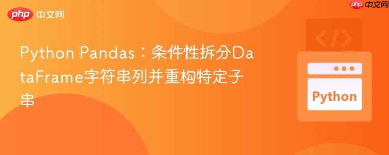 Python Pandas:条件性拆分DataFrame字符串列并重构特定子串
