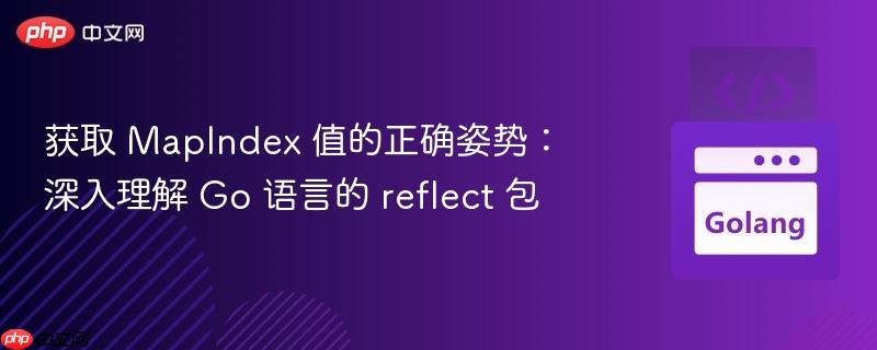 获取 MapIndex 值的正确姿势：深入理解 Go 语言的 reflect 包