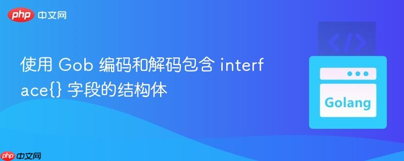 使用 Gob 编码和解码包含 interface{} 字段的结构体