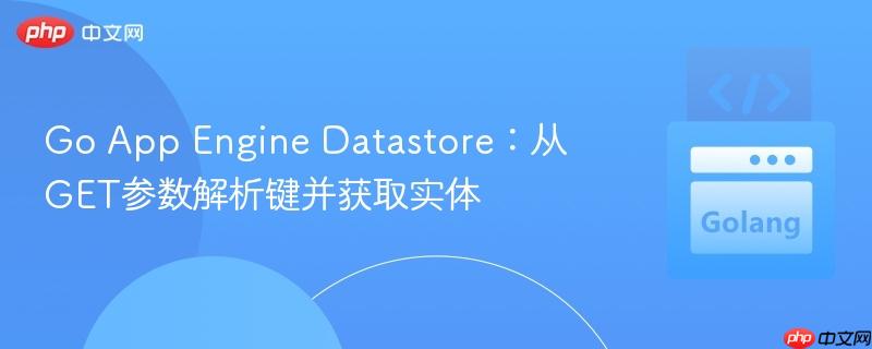 Go App Engine Datastore：从GET参数解析键并获取实体