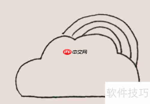 彩虹云简笔画