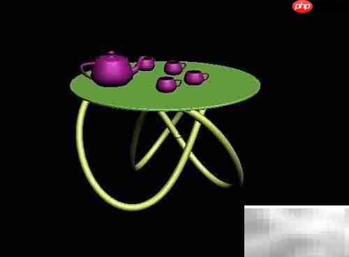 3DMax9制作茶几教程