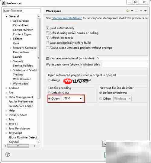 eclipse设置utf-8编码