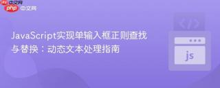 JavaScript实现单输入框正则查找与替换：动态文本处理指南